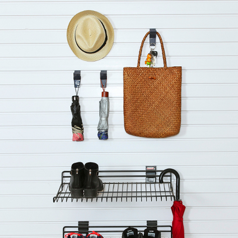 Розничный магазин, полипропиленовые крючки, пластиковый стопор, пластиковая вешалка для аксессуаров на реечной стене 