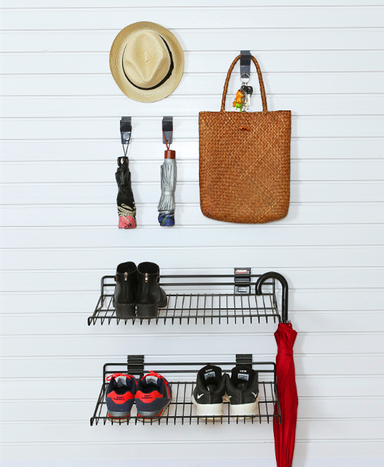 Решетчатый настенный органайзер для хранения в гараже, пластиковые крючки для дома
