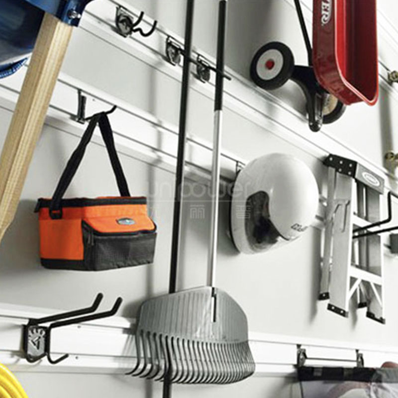 Организация настенной панели с белым дисплеем для хранения в гараже, пластиковая направляющая панель