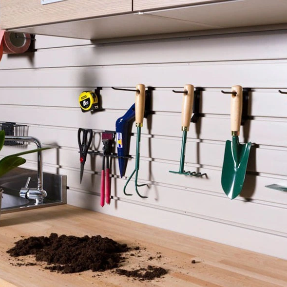 Решетчатая стеновая панель гаража, система хранения, домашний органайзер, панель Slatwall